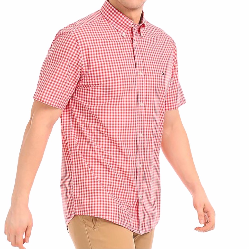 Tommy Hilfiger Button Down Short Sleeve Shirt M - Picture 6 of 6